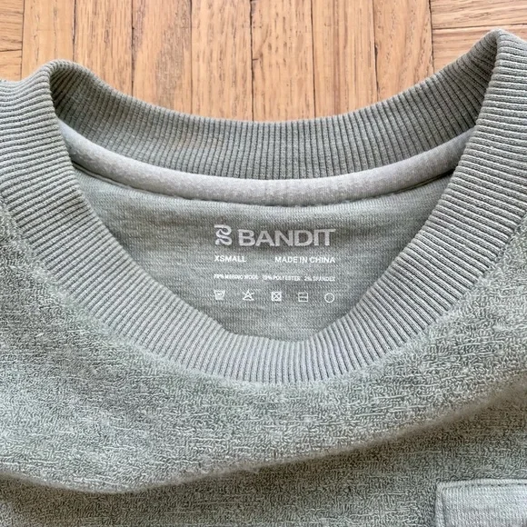 Bandit Women’s Merino Wool Terry Crewneck Block Pullover, XS - Picture 3 of 6